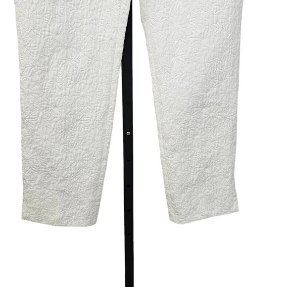 Dolce & Gabanna Womens Floral Embroidered White Cropped Pants Size IT 42 US 6 - Picture 4 of 11